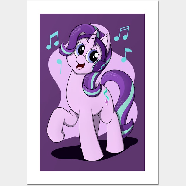 Starlight with Headphones Wall Art by Heartbeat Unicorn